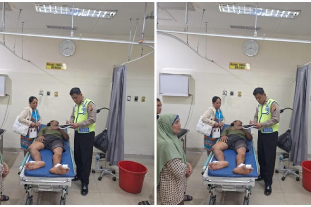 Kecelakaan di Jembatan Musi VI Palembang, Pengendara Motor Patah Kaki Usai Tabrakan dengan Mobil Brio