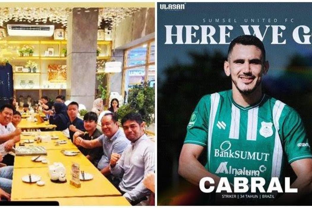 Juninho Cabral Resmi Gabung Sumsel United, Cik Ujang Sambut Sang Bomber Asal Brasil dengan Jamuan Makan