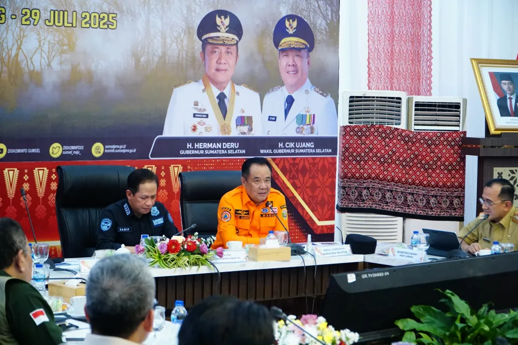 Wagub Sumsel Apresiasi Sinergitas dan Kolaborasi Semua Pihak Dalam Pencegahan dan Penanggulangan Karhutla