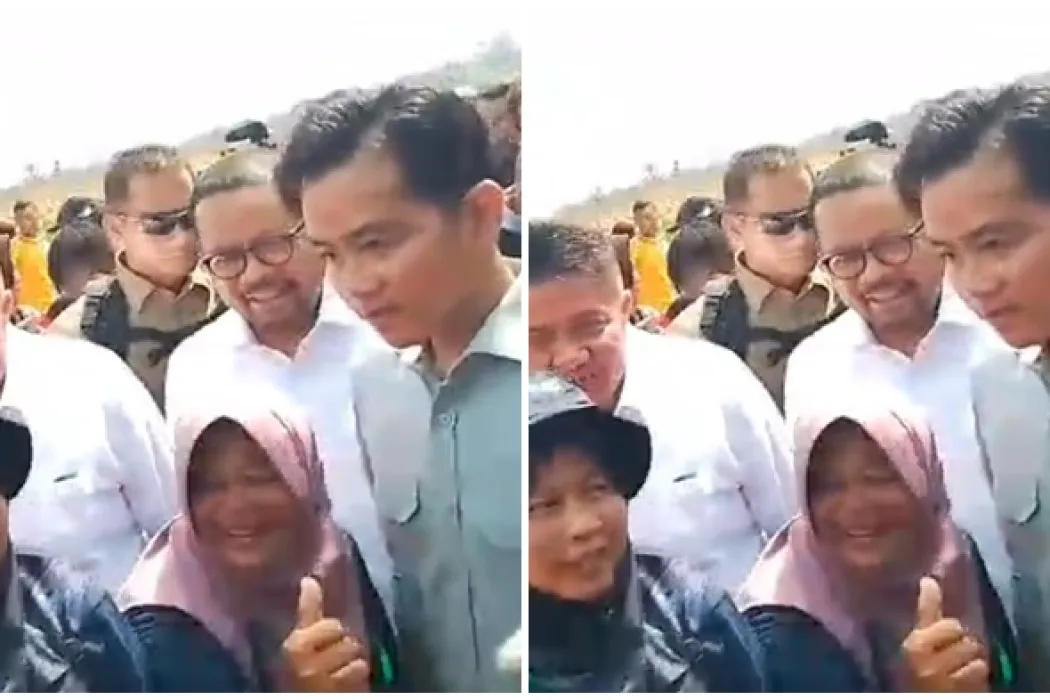 Emak-emak Antusias Sambut Kedatangan Wapres Gibran ke Banyuasin, Pak Salaman Pak
