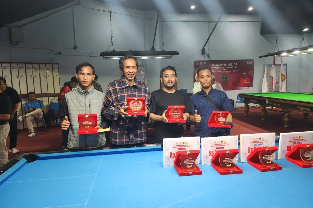 Empat Jurnalis Sabet Gelar di Turnamen Biliar Koni Palembang Cup 2025, Ini Daftarnya