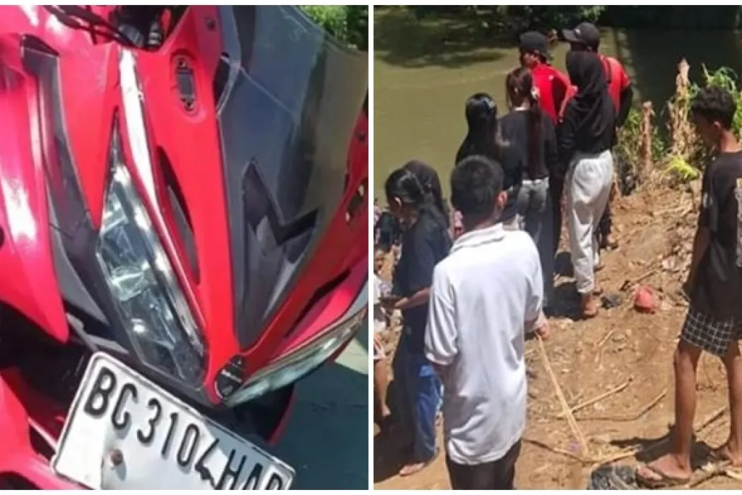 Viral Pengendara Motor CBR di Musi Rawas Jatuh ke Sungai, Sempat Lambaikan Tangan Sebelum Tenggelam