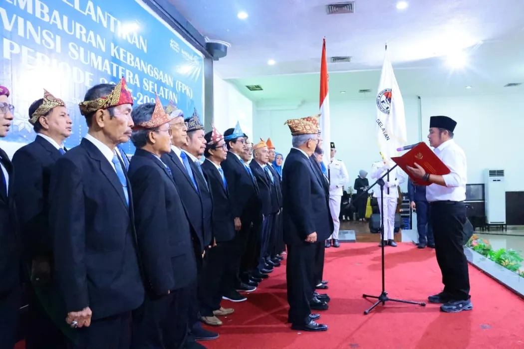 Gubernur Sumsel Lantik Pengurus Forum Pembauran Kebangsaan (FPK) Periode 2025–2029